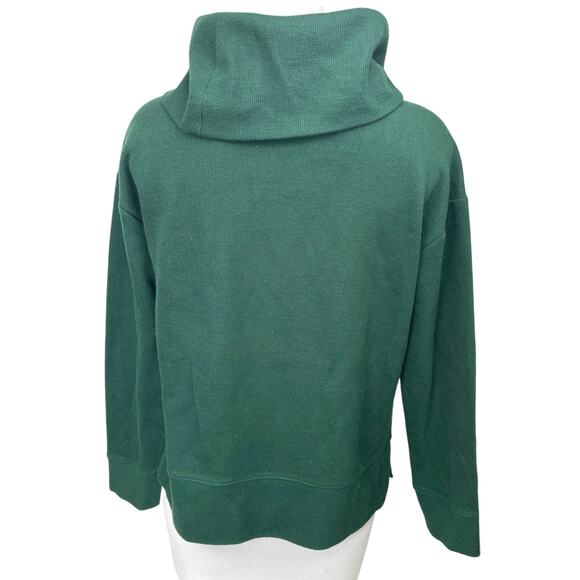 Banana Republic Blue Green Ribbed Turtleneck Long Sleeve Pullover Sweater Top S - Picture 2 of 4